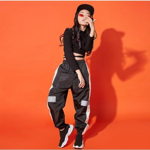 Bazzery Girls Crop Hip Hop Sweatshirt Kids Personalized Jogger Pant Street Dance Child Outfit Teen Streetwear Costume Clothes