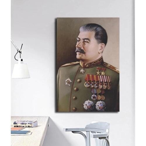 Cuadros HD Print Joseph Stalin Portrait Wall Art Canvas Painting Posters Prints Wall Pictures for Living Room Home Decor Artwork