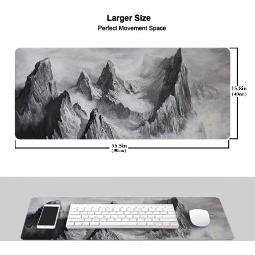 Snow mountain Laptop Computer Mousepad Computer Gaming Mousepad Anti-slip Natural Rubber with Locking Edge Gaming Mouse Mat
