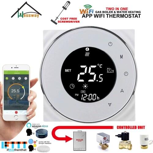 95-240VAC 3A Multifunction Passive connection,Water valve,Electric actuator Gas boiler thermostat wifi for dry contact relay