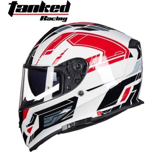 ECE Certification Tanked Racing Full Face Motorcycle Helmet ABS Double lens Motorcross Motorbike Helmets knight protection
