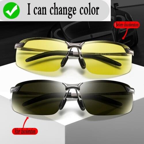 Color changing sunglasses womens fishing glasses mens polarized glasses during the day driving night anti high beam