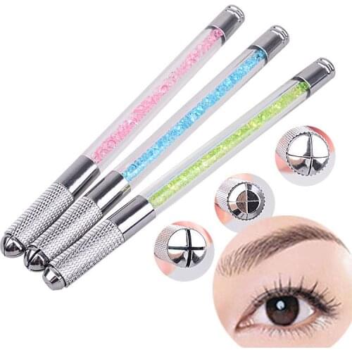 New Tattooing Pen Microblading Pen Tattoo Machine Tebori Permanent Makeup Eyebrow Tattoo Manual Pen Needle Blade Slot 2016 Hot