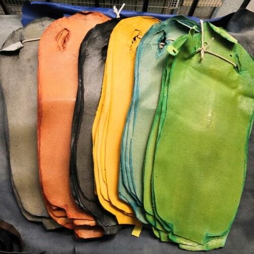 Polished Genuine Rare special skin natural pearl fish leather Orange devil skin,big size Manta Ray Fish Skin for bag belt diy