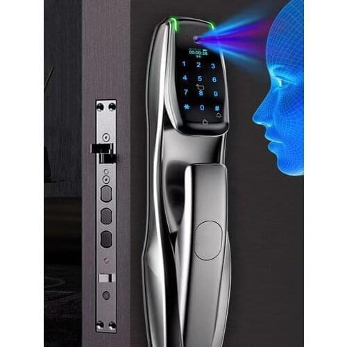 QLEUNG S916-2MAX Camera Wifi App Peephole Fingerprint Password Card Smart Door Lock
