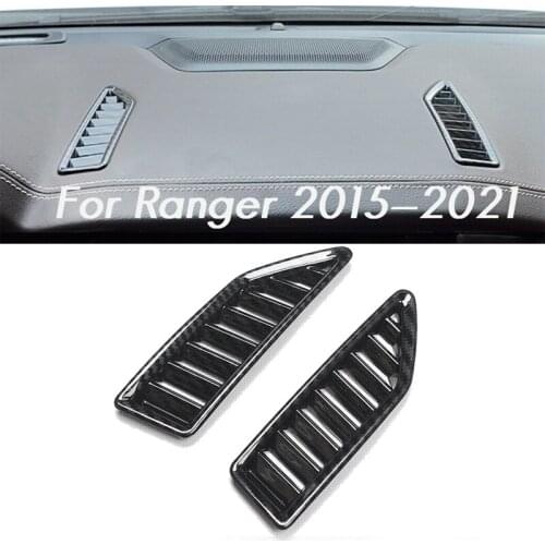 Carbon Fiber Air Outlet Vent on the Dashboard Frame Cover Trim for Ford Ranger / Everest 2015-2021 Accessories
