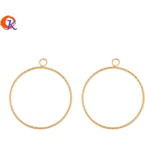 Cordial Design 50Pcs 30*34MM Jewelry Accessories/Hand Made/Round Shape/Genuine Gold Plating/DIY Jewelry Making/Earring Findings