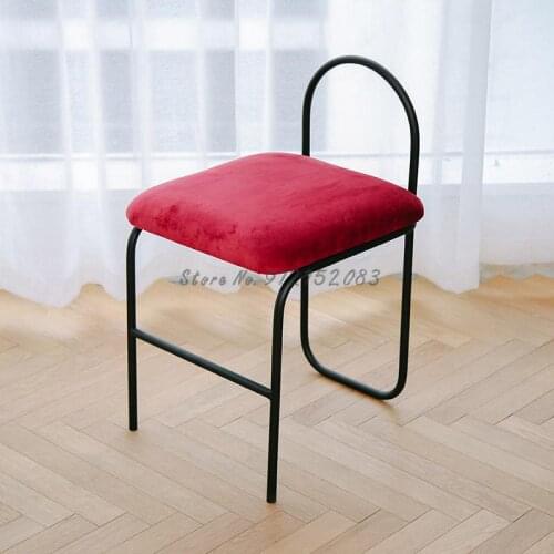 Nordic ins household dressing stool modern minimalist shoe changing stool light luxury net red makeup stool leisure small chair