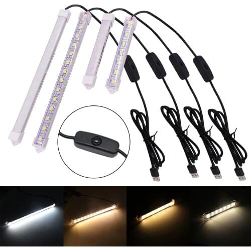 DC 5V LED Bar Light USB Powered Rigid Strip Milky White Cover Hard Bar Light Recharge Tube Lamp 10cm 20cm 50cm 5630 LED Strip