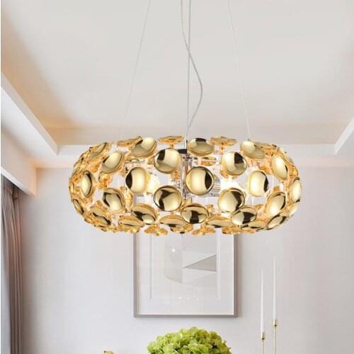 Creative Plated Acrylic LED Chandeliers for Dining Study Kitchen Lustre Bedroom House Indoor Lighting E14 Italy Caboche pendant