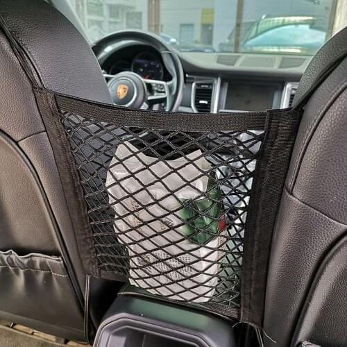 Universal car Back Seat Trunk Elastic String Net Auto Storage Bag Mesh Holder For Cars Luggage Organizer Travel Pocket 4 Hooks