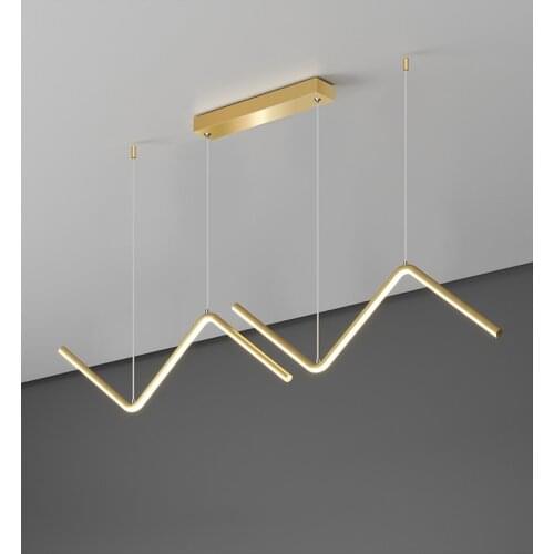 European-style Chandelier LED dining table dining room kitchen long hanging lamp creative attic interior decoration chandelier