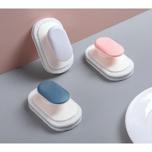 Magic Kitchen Sponge Brush Handheld Sponge Cleaning Brush Descaling Knife Pan Pot Cleaner Strong Decontamination Brushes