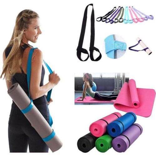 High Quality 1pcs Yoga Mat Adjustable Sling Shoulder Strap Belt Exercise Stretch Carriers Gym Exercise Pads with Bandages hot