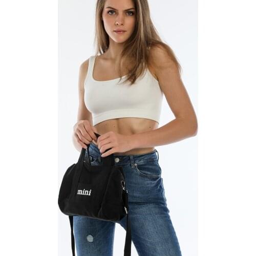 Baag İstanbul Design black color Women mini Canvas Messenger Bag