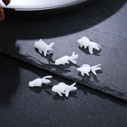 1/5Pcs Soft Resin 3D Goldfish Model Epoxy Resin Filling Material Mini Fish Shape UV Moulds DIY Making Jewelry Accessories
