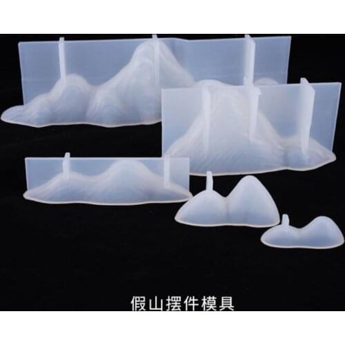 1PCS transparent silicone mold 3D rockery mold DIY Terraces Island mountain Mold epoxy resin molds for jewelry