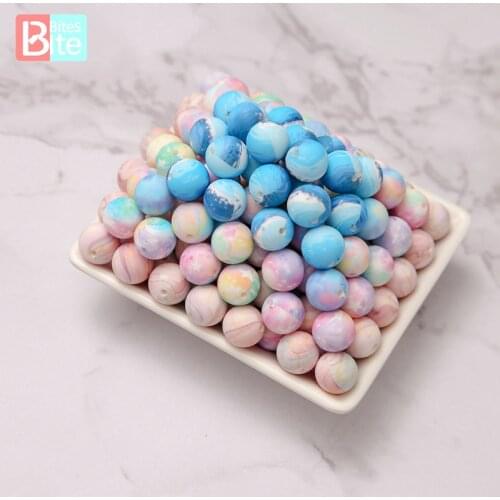 10PCS 12MM/15MM Silicone Planet Ball Teether Food Grade Eco-friendly BPA Free Teething Nursing Baby DIY Deaded Toy Accessories