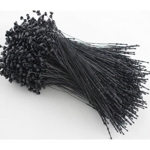 1000pcs/Lot Garment Hang Tag Loop Lock Black Plastic Snap Lock 5'' 13cm Secruity Tag Fastener Free Shipping