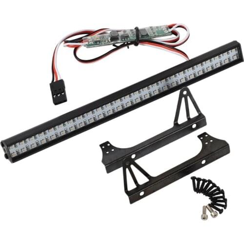 147MM Bright 50 LED Multicolor Lights Bar for 1/10 RC Crawler Axial SCX10 II 90046 III AXI03007 Jeep Wrangler Body Shell