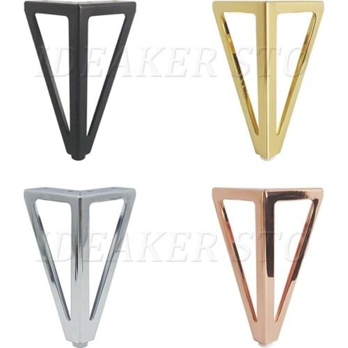 1/4PCS Metal Furniture Legs 15cm Heavy Duty Iron Replacement Support for Sofa TV Bench Cabinet Coffee Table Bed Feet With Screws