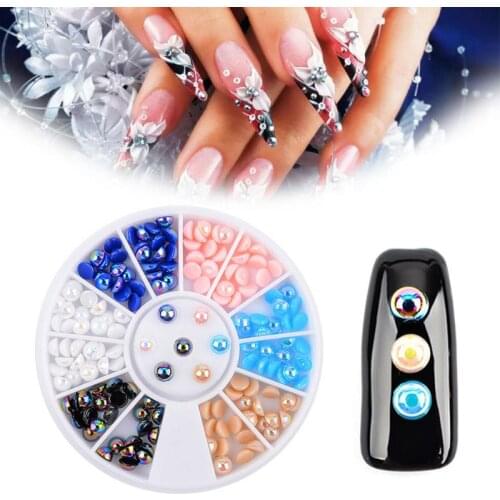 6-Colors Nail Rhinestones 2mm Acrylic Nail Art Rhinestones Decoration For UV Gel Phone DIY Nail Beauty Tools