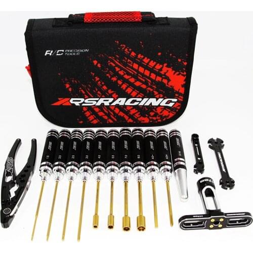 XRS Model Tool Accessories Hexagon Screwdriver Sleeve Cross Hole Opener Wrench Combination 16 Pieces for 1/10 1/8 X-maxx