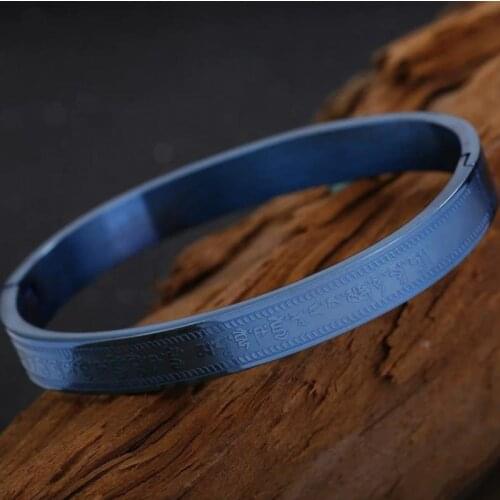Blue Pharmacist Stainless Steel Bracelet Buddhist Jewelry for Mens and Women