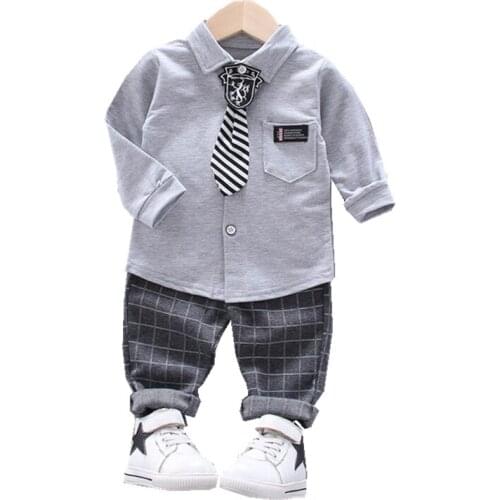 New Spring Autumn Baby Boys Clothes Suits Children Cotton Shirt Pants 2Pcs/sets Toddler Fashion Costume Infant Kids Tracksuits