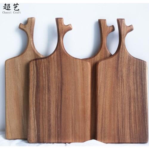 Acacia wood branch shape cutting board whole wood creative cutting board cutting fruit bread with handle cutting board