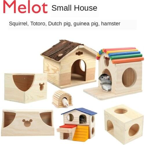 Hamster Nest Small House Squirrel Chinchilla Hedgehog Sugar Glider Guinea Pig Guinea Pig Cabin House Nest Supplies Hamster Toys