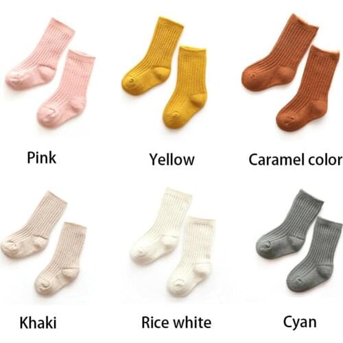 Toddler Baby Girls Knee High Long Socks Cute Winter Warm Cotton Casual Stockings