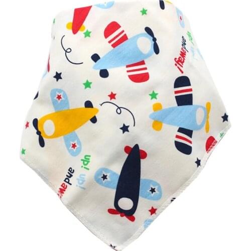 Baby Bibs for Boy&Girl Cloth Print Triangle Cotton Scarf Meal Collar Burp Baby Accessories