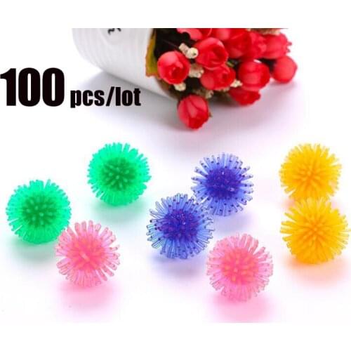 100Pcs/lot Pvc Interactive Cat Toy Ball 3.5/5cm Non-toxic Teeth Chew Ball Playing Catch Exercise Toys Pet Products Cat Supplies