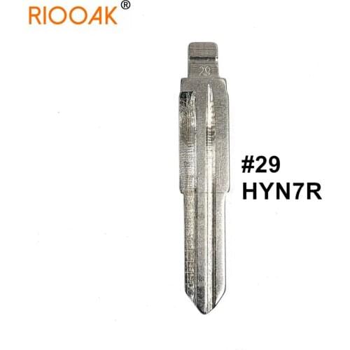 5pcs HYN7R #29 Lishi 2 In 1 Key Blade Uncut Metal Shearing Teeth Blank Engraved Line Blade For Hyundai Sonata Kia