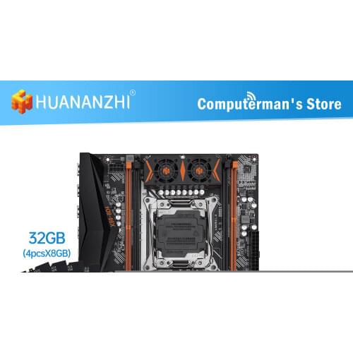 HUANANZHI X99 BD4 X99 Motherboard combo kit set CPU Intel XEON E5 2620 V3 Memory 4*8G DDR4 NON-ECC 2400 memory M.2 NVME NGFF USB