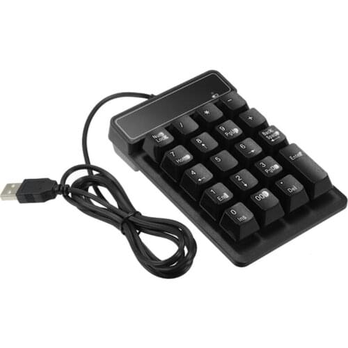 Mini USB Wired Numeric Keypad 19 Keys Digital Number Pad Numpad Keyboard for Windows XP/7/8 Laptop PC Computer Accessories U4LD