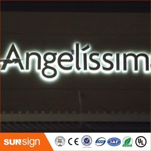 Outdoor advertising backlit Stainless steel led letter signs