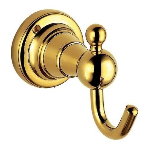 Wall Mounted Golden Brass Bathroom Robe Hook GB009d