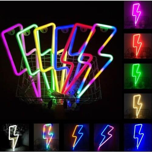 Led Neon Sign Art Decorative Lights Wall Decor Neon Lamp lightning Night Light for Kids Room Living Room Bedroom Unique Gift