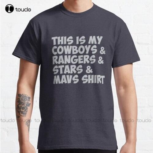 New Cowboys Rangers Stars Mavs Shirt Classic T-Shirt Tshirts For Women Summer S-5XL horror movie shirts Unisex