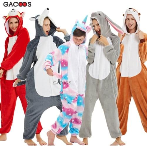 Kigurumi Pajamas Panda Children Girls Unicorn Pyjama Boys Stitch Oneises Pijamas Unicornio Sleepwear Kids Baby Christmas Costume
