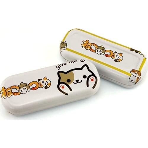 SAN-X toys anime Neko Atsume Kutusita Nyanko Boots cat Kumamon Sumikko Gurashi Osomatsu-san glasses case box free shipping