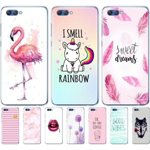 Silicon case for huawei honor V10 VIEW 10 soft tpu back phone cover for huawei honor 10 Case Etui protective printing coque Dog