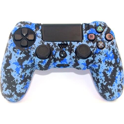 JIELI Camouflage Color Anti-Slip Silicone Cover Skin Case For Sony PlayStation Dualshock 4 PS4 Slim Pro Controller Mosaic Style