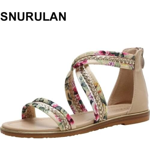 SNURULAN 2021 New Summer Sandals for Women Wedge Heels Shoes Fashion Womens Sandals Ladies Brand Summer Shoes Elegant Peep toe