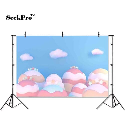 Thin vinyl birthday mountains cloud sky children photo Backgrounds Printed Professional indoor Photographic studio Backdrops