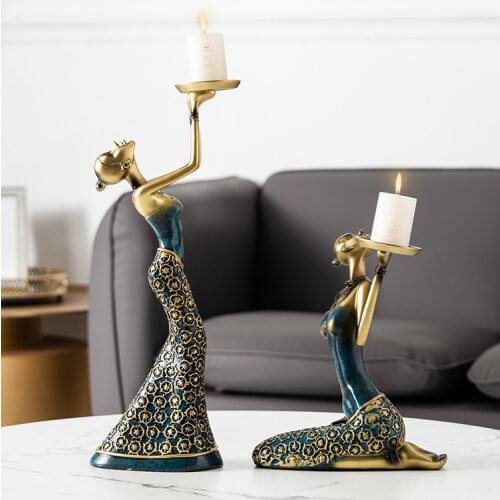 Vintage Candlestick Candle Holders Girls Golden Aesthetic Candle Holders Light Luxury Romantic Portavelas Home Decoration EI50CH