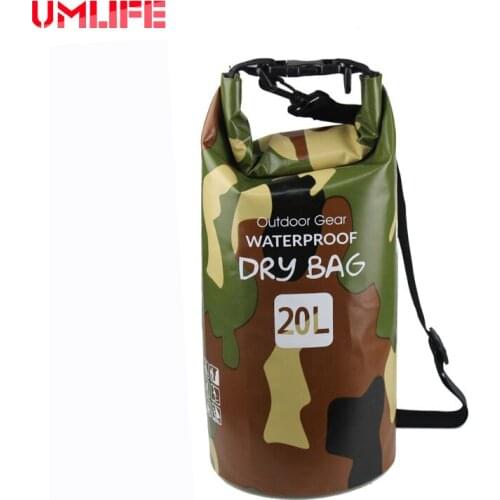Outdoor Diving Compression Storage Waterproof Bag Ocean Pack 20L Dry Camouflage Bag For Man Women Swimming Rafting Kayak