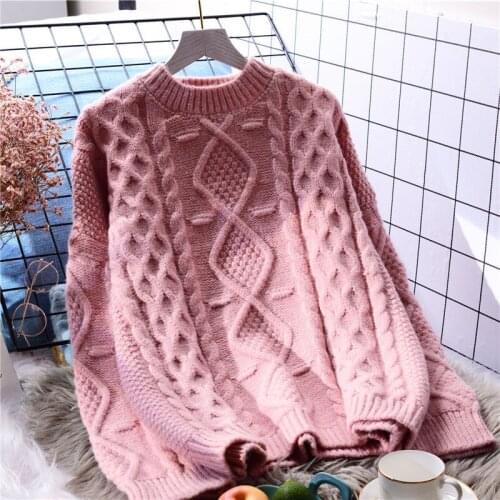 2020 Spring Autumn Women Sweaters and Pullovers O-neck Knitted Sweater Long Sleeve Jumper Female Casual Top Pull Femme Hiver 337
